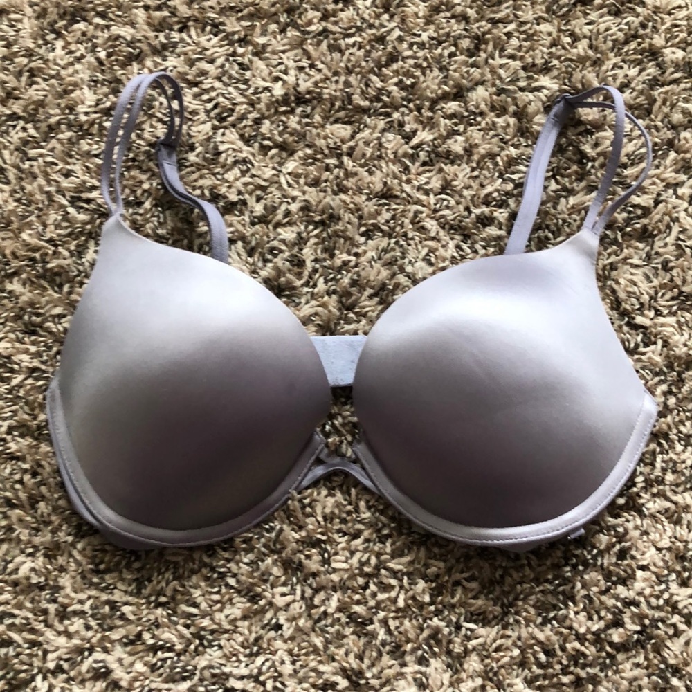 VS Gray Silky Push Up Bra